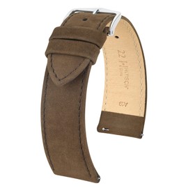 HIRSCH Unisex Watch Strap Nubuck Leather Model Osiris 18 mm, Strap.