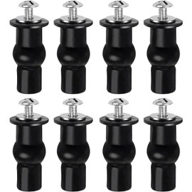 Handyfix 8Pcs Toilet Seat Fittings,Toilet Seat Fixings,Heavy Duty Toilet Seat Fastener Bolt Kit,Expanding Rubber Top Nuts Screw Fixings,Suitable for Most UK Standard Size Toilet Covers.