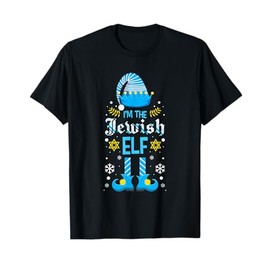 I am the Jewish Elf Costume 8 Day Hanukkah Yiddish Menorah T-Shirt