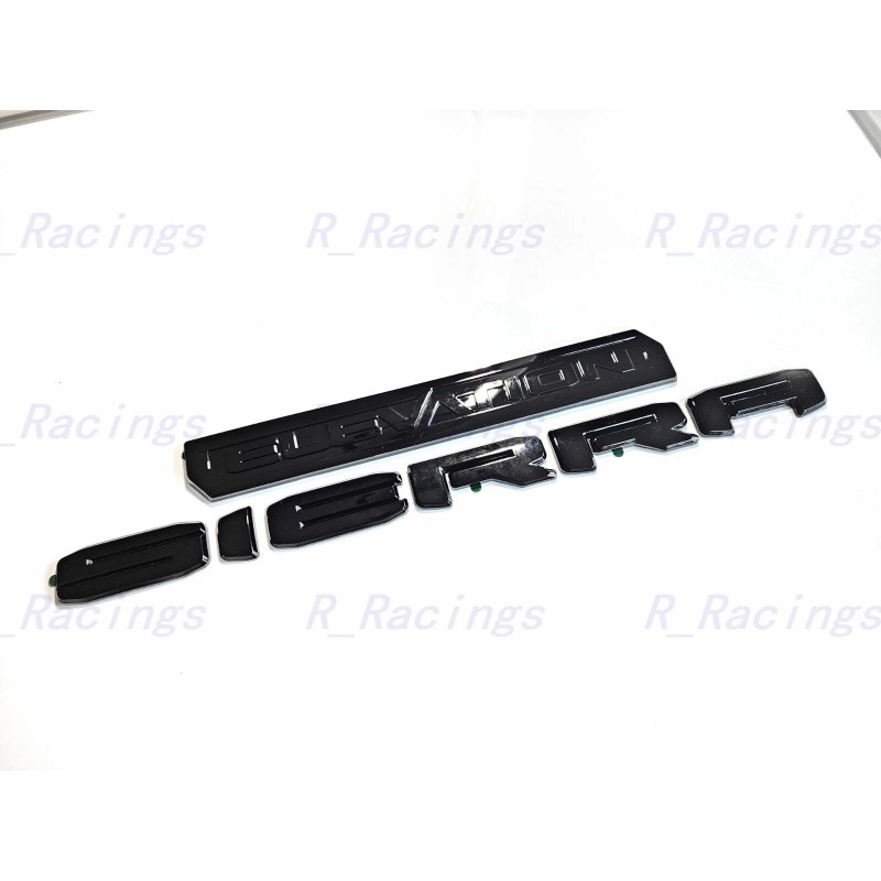 GMC Overlay 2PCS Gloss black Rear Sierra Elevation Emblem 2019-2023