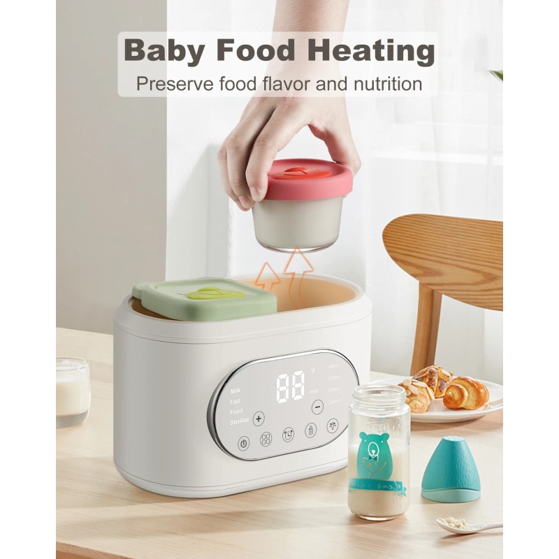 AMZBABYCHEF 10-in-1 Double Bottle Warmer,Accurat