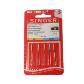 SINGER Needles for Embroidery No. 2044 Type 130 / 705H - E in Strength 80/11 and 90/14