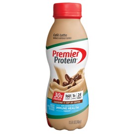 Premier Protein Shake, Café Latte, 30g Protein, 1g Sugar, 24 Vitamins & Minerals, Nutrients to Support Immune Health, 11.5 fl oz