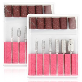 12 Pcs Nail Drill Bits, Drill Bit Set Nails, 3/32" Professional Nail Bits for Nail Salon Acrylic Art, Manicure and Pedicure with 12 sanding Bands