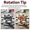 23.6 Inch Walnut Wood Lazy Susan for Tabletop, Large Lazy