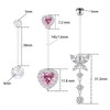 CHARMONLINE 14G Heart Flexible Clear Acrylic Pregnancy Belly Button Ring