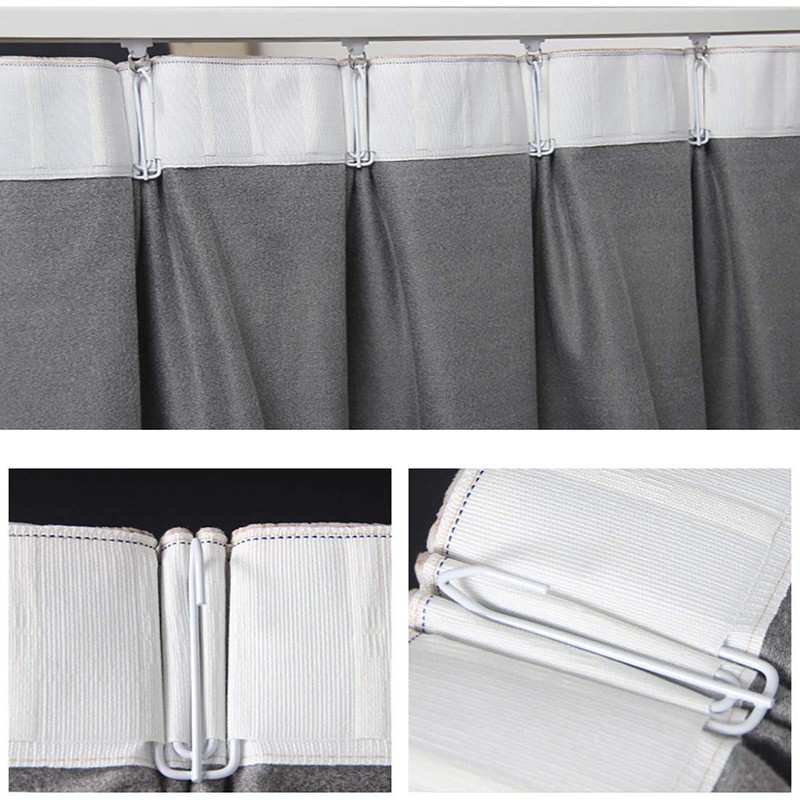 IPEAK Metal Curtain Hooks Pinch Pleat Header Tape Pins Heavy