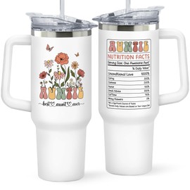 Aunt Gifts - Aunt Gifts from Niece, Nephew - Gifts for Aunt, Auntie Gifts - Aunt Birthday Gift, Mothers Day Gifts for Aunt, Aunt Valentine Gifts - Gifts for New Aunt, To Be Aunt - 40 Oz Tumbler