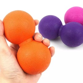 Sangpum Sangse Seolmyeong Chamjo 하드타입 땅콩모양 마사지볼 셀프 허리 종아리마사지 Hard Type Peanut-Shaped Massage Ball Self Waist Calf Massage [Orange]