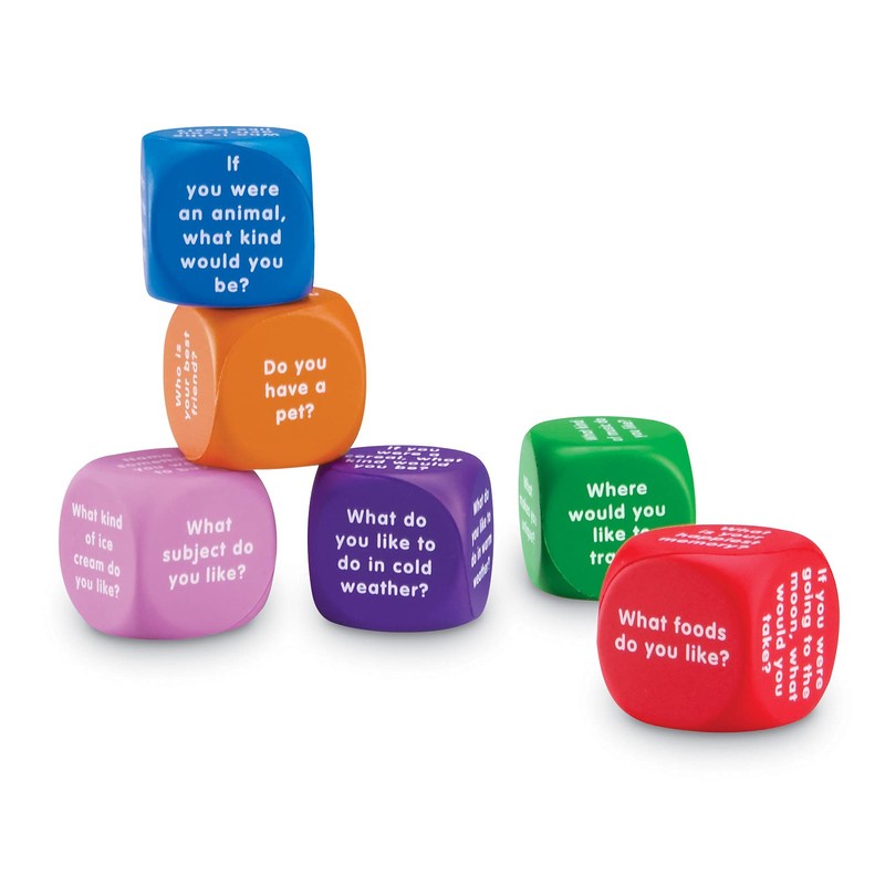 Learning Resources Conversation Cubes -Ages 6+, Foam Cubes for Social