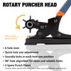 KingTool Desktop Leather Hole Punch Set, Super Heavy Duty Rotary