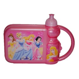 alles-meine.de GmbH 2 in 1 Lunch Box with Drinking Bottle Princess Set Lunch Box Bottle