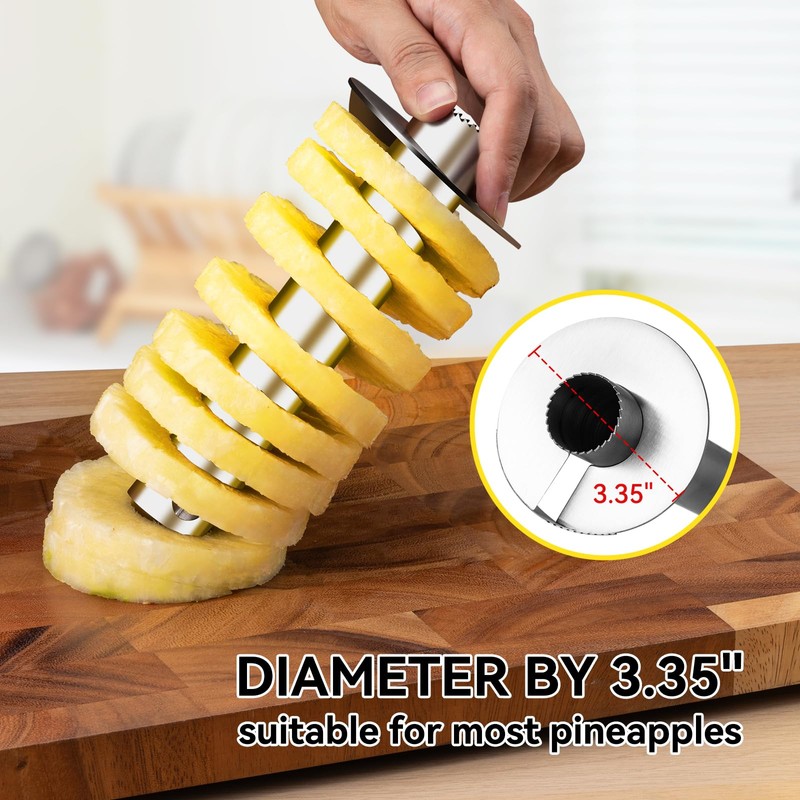 ZAFNAH Pineapple Corer and Slicer Tool, Pineapple Cutter and Corer,