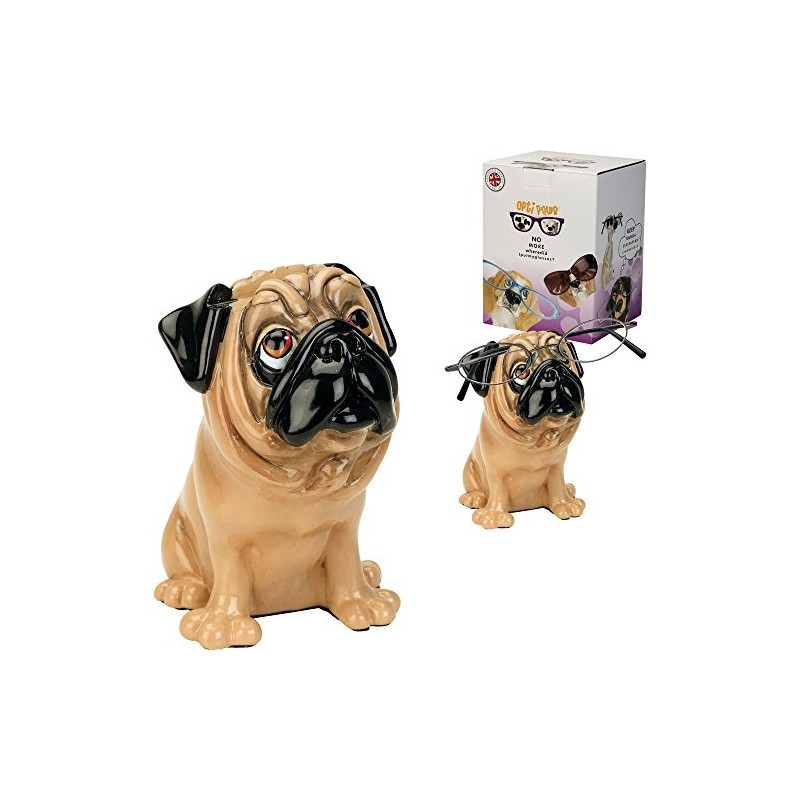 Arora 8017 Pug Tan Dog-Optipaws Glasses Holder by Little Paws,