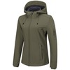 Outdoor Ventures Women's Softshell Jacket with Hood Fleece Lined Warm