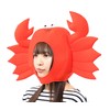 Party City Kaburimon Variety Goods Crab Headpiece Unisex Red