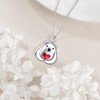VONALA Sterling Silver Bear & Heart Pendant Necklace - Mama