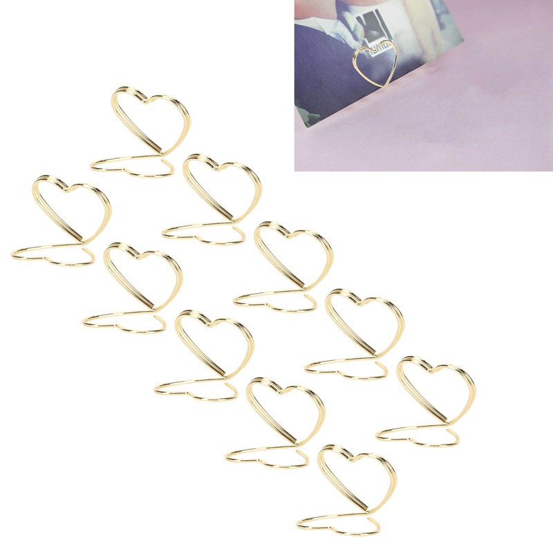 50Pcs Place Card Holder Heart Shape Cute Colorfast Table Card