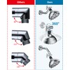 Hibbent All Metal Shower Head Elbow Adapter, 360 ° Adjustable