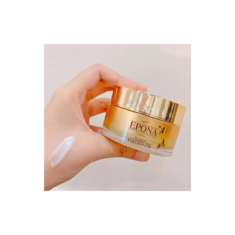 Epona Crema Facial Coreana Con Ginseng Y Oro Antiedad