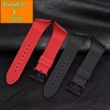 Kevisae Hamilton Men's H24655331 Ventura Black/Red Rubber Silicone Watch Band