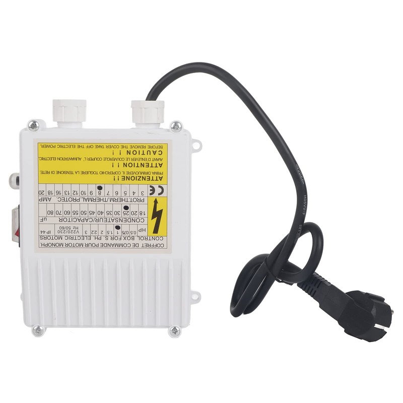 Pump Control Box in Thermal Circuit Breaker Controller, ABS, Copper