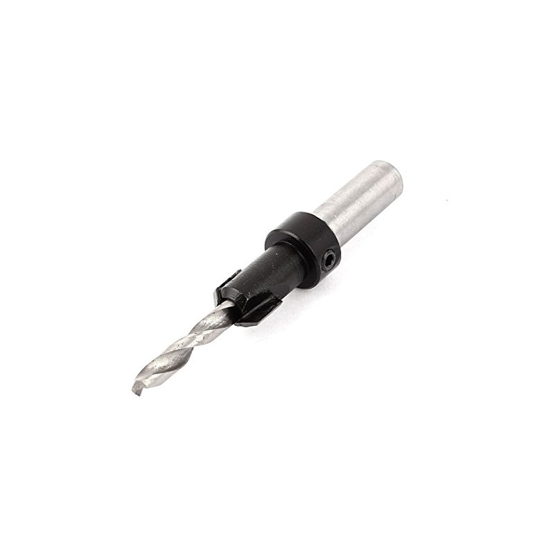 Sourcingmap 5mmx12mm Woodworking Boring Round Shank Tapered Countersink Drill Bit