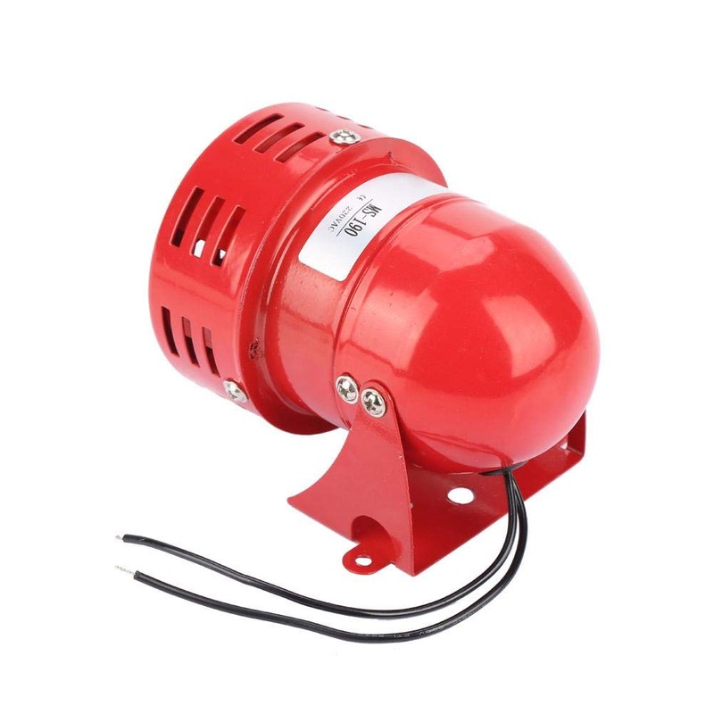 Keenso Engine Alarm, MS-190 220V 120DB Red Mini Metal Engine