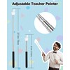 Retractable Teacher Pointer for Classroom Kids Reading, Dumero Extendable Finger