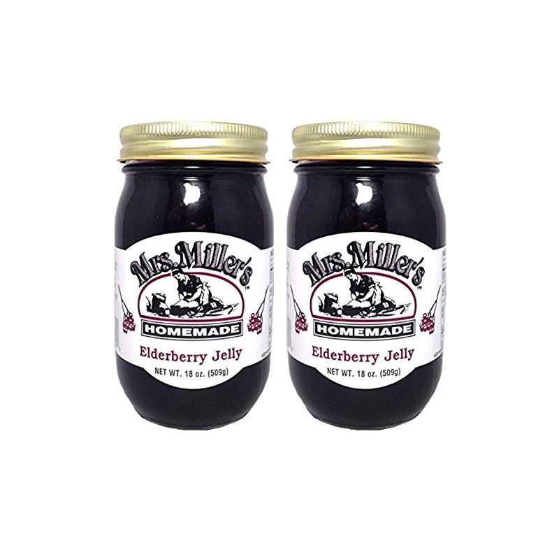 HUGE 18 oz Mrs. Miller's Elderberry Jelly - Pack of