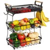 ANTOPY 3 Tier Fruit Basket with 2 Banana Hangers, Countertop