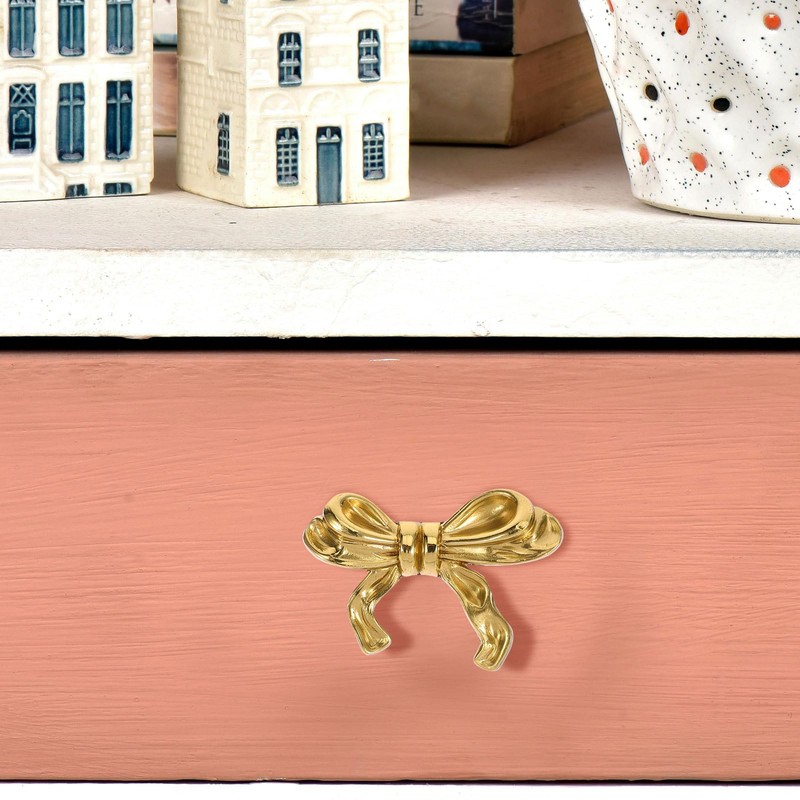 Artibetter Pack of 5 Bow Handle Dresser Drawer Handles Knobs
