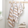 Bianca Reversible Stripe 50x85cm Cotton Jacquard Hand Towel Natural