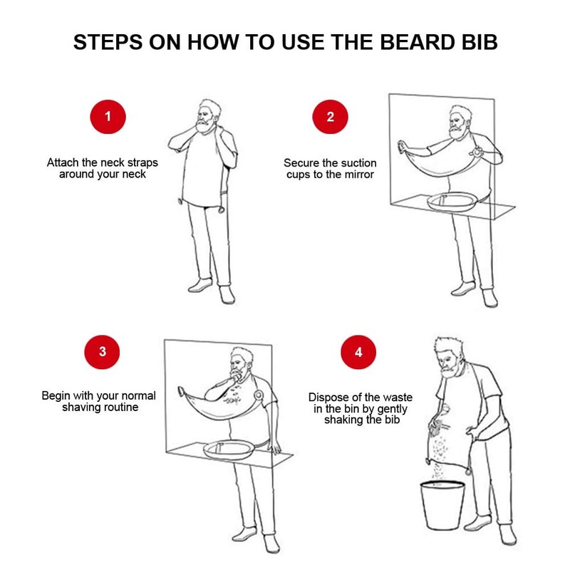 Mobi Lock Beard Shaving Catcher Bib - The Smart Way