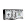 Hearty Trendy Hundred Dollar Bill Box Clutch Handbag Shoulder Bag