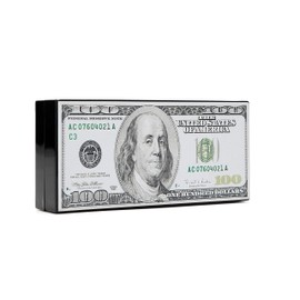 Hearty Trendy Hundred Dollar Bill Box Clutch Handbag Shoulder Bag