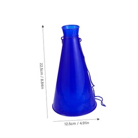 Supvox Blue Megaphone for Parties, Poor Maker for Sports Events, Festivals and Celebrations, Megaphone for Cheering and Mood Generation, Lightweight and Handy