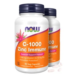 Kit 2 Vitamina C Y Zinc  c. Ascrbico Y Zinc  90 Capveg Sin Sabor                                                                                      