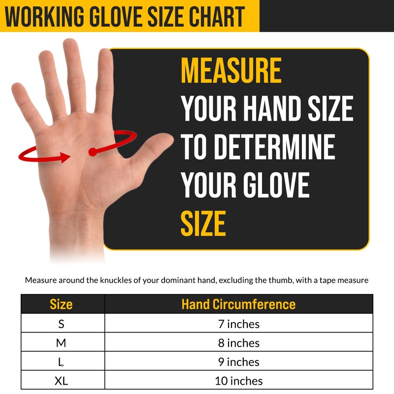 WFX Mens Leather Gardening Gloves Safety Work Gloves for Garden