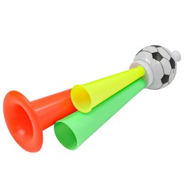 ANCLLO 4pcs Plastic Air Horn Handheld, 2 Big/2 Small Cheering Noisemakers Football Trumpet, For Adult Stadium Football Fans Theme Party World Cup