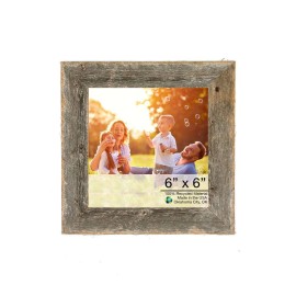 Homeroots 6" X 6" Natural Weathered Gray Picture Frame