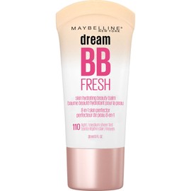 MAYBELLINE Maybelline Dream Fresh Skin Hydrating BB cream, 8-in-1 Skin Perfecting Beauty Balm with Broad Spectrum SPF 30, Sheer Tint Coverage, Oil-Free, Light/Medium, 1 Fl Oz