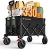 Wagons Carts Foldable, Collapsible Foldable Wagon 330lbs Capacity, Large Capacity