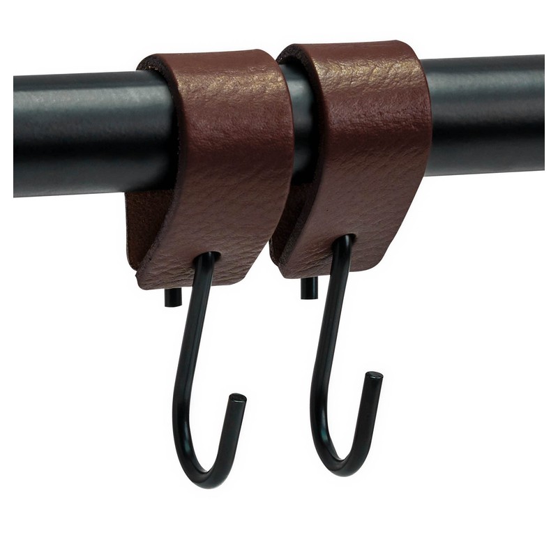 Brute Strength - S Hook with Leather Loop - Brown