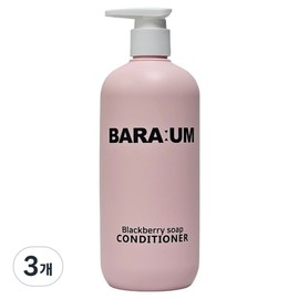 Baraum Blackberry Soap Conditioner, 3 units, 490ml / 바라움 블랙베리 솝 컨디셔너, 3개, 490ml