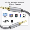Aux Cord 10ft, 3.5mm Audio Cable - Nylon Braided 3.5mm