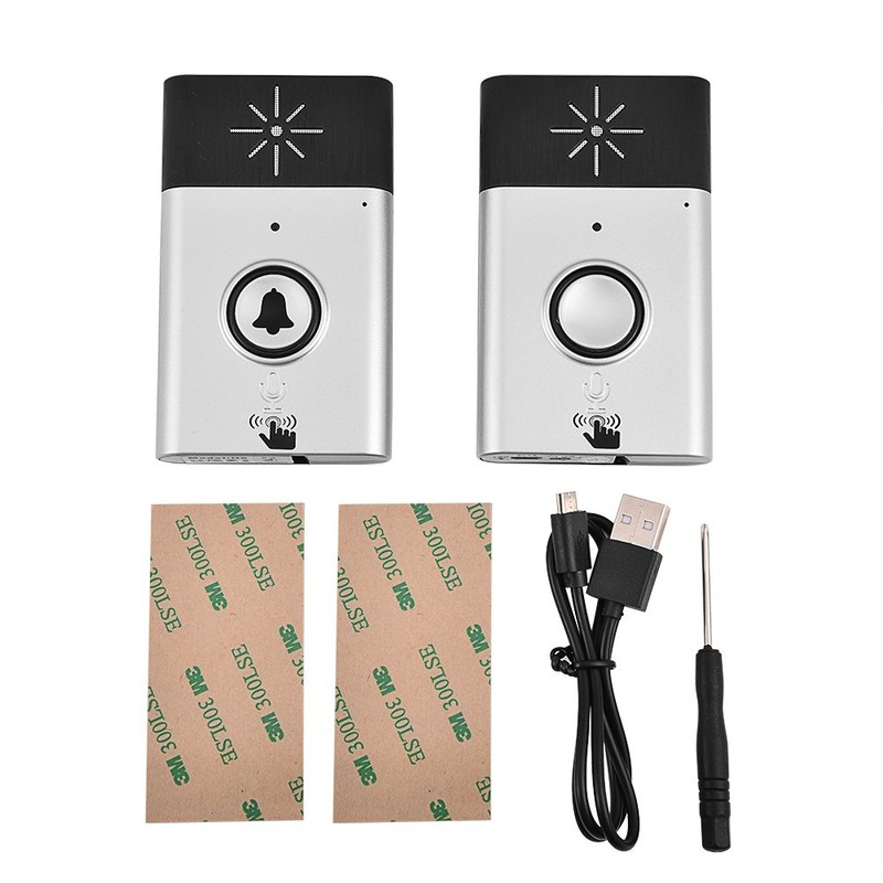 Garsent Wireless Intercom Doorbell, Wireless Doorbell with 200 m Range,