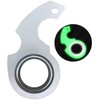 White Keyring Spinner Fidget Ring Key Spinner with Metal Key