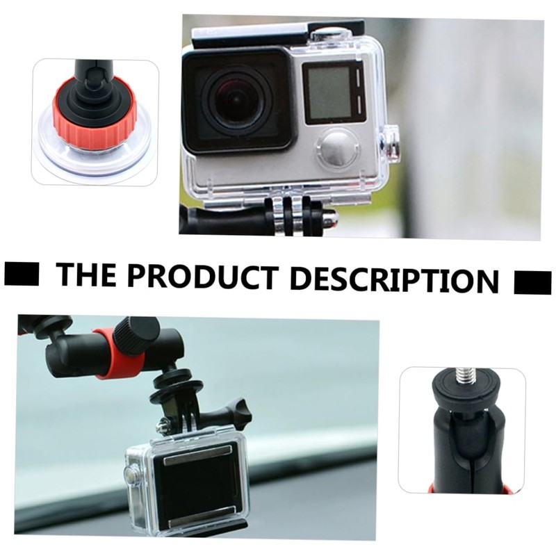SHINEOFI Suction Camera Mount for Windshield Dashboard Durable Action Camera
