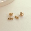 Leang 14K gold field triple ball earrings (1 piece) /